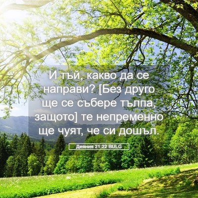 Picture 05 - Деяния 21:22 BULG - И тъй, какво да се направи? - Bible Verse Picture
