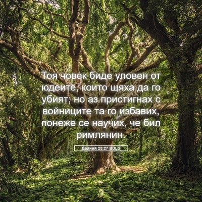 Picture 05 - Деяния 23:27 BULG - Тоя човек биде уловен от - Bible Verse Picture
