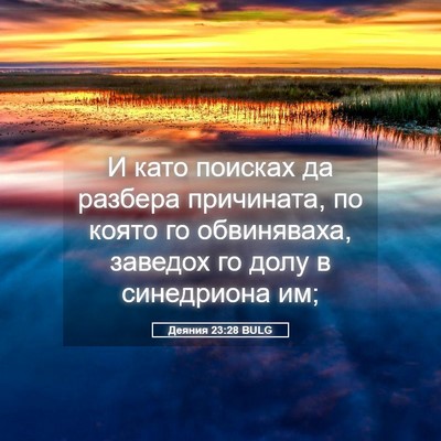 Picture 05 - Деяния 23:28 BULG - И като поисках да разбера - Bible Verse Picture