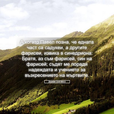 Picture 05 - Деяния 23:6 BULG - А когато Павел позна, че - Bible Verse Picture