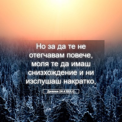 Picture 05 - Деяния 24:4 BULG - Но за да те не отегчавам - Bible Verse Picture