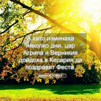 Picture 05 - Деяния 25:13 BULG - А като изминаха няколко - Bible Verse Picture