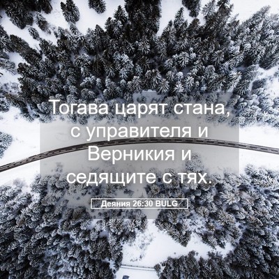 Picture 05 - Деяния 26:30 BULG - Тогава царят стана, с - Bible Verse Picture