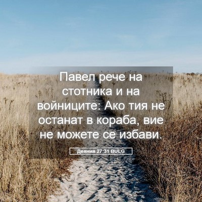 Picture 05 - Деяния 27:31 BULG - Павел рече на стотника и на - Bible Verse Picture
