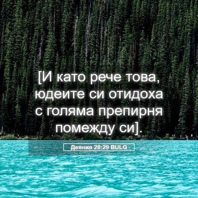 Picture 05 - Деяния 28:29 BULG - [И като рече това, юдеите си - Bible Verse Picture