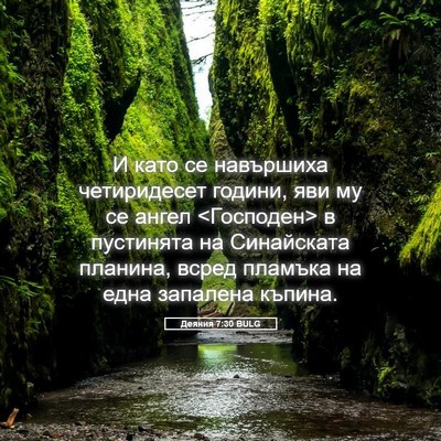 Picture 05 - Деяния 7:30 BULG - И като се навършиха - Bible Verse Picture