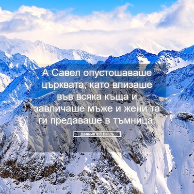 Picture 05 - Деяния 8:3 BULG - А Савел опустошаваше - Bible Verse Picture