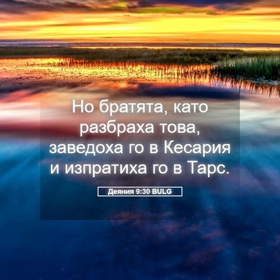 Picture 05 - Деяния 9:30 BULG - Но братята, като разбраха - Bible Verse Picture