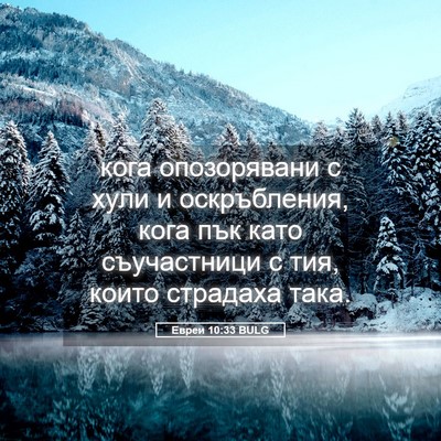 Picture 05 - Евреи 10:33 BULG - кога опозорявани с хули и - Bible Verse Picture