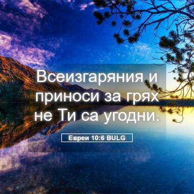 Picture 05 - Евреи 10:6 BULG - Всеизгаряния и приноси за - Bible Verse Picture