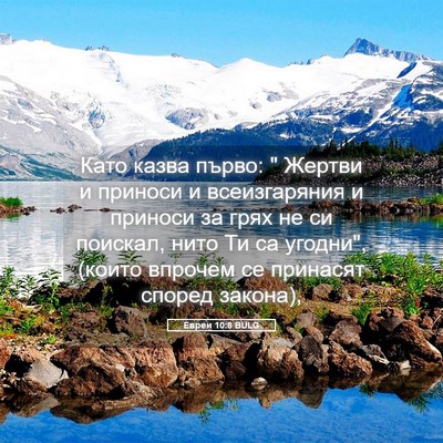 Picture 05 - Евреи 10:8 BULG - Като казва първо: 