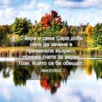 Picture 05 - Евреи 11:11 BULG - С вяра и сама Сара доби - Bible Verse Picture