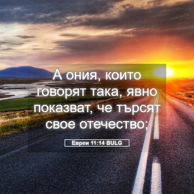 Picture 05 - Евреи 11:14 BULG - А ония, които говорят така, - Bible Verse Picture