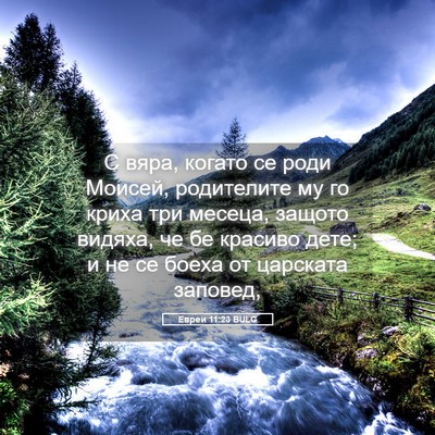 Picture 05 - Евреи 11:23 BULG - С вяра, когато се роди - Bible Verse Picture