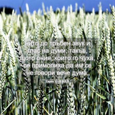 Picture 05 - Евреи 12:19 BULG - нито до тръбен звук и глас - Bible Verse Picture