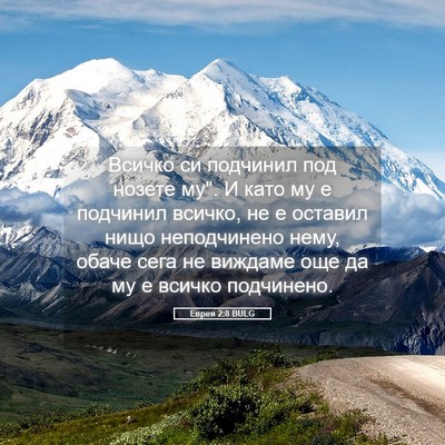 Picture 05 - Евреи 2:8 BULG - Всичко си подчинил под - Bible Verse Picture
