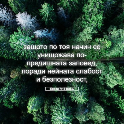 Picture 05 - Евреи 7:18 BULG - защото по тоя начин се - Bible Verse Picture