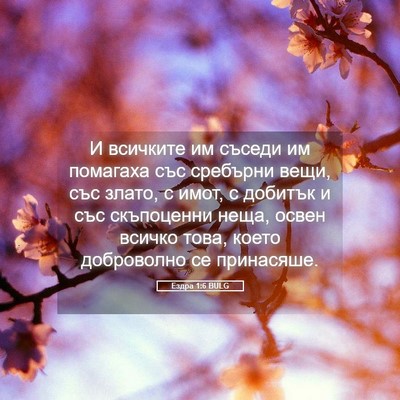 Picture 05 - Ездра 1:6 BULG - И всичките им съседи им - Bible Verse Picture