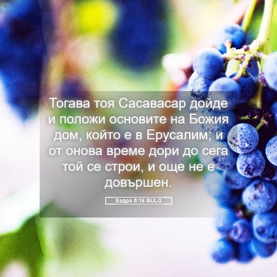Picture 05 - Ездра 5:16 BULG - Тогава тоя Сасавасар дойде - Bible Verse Picture