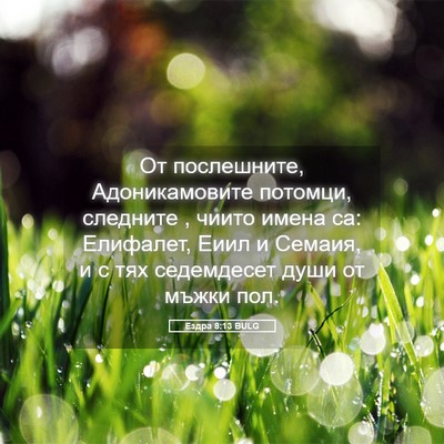 Picture 05 - Ездра 8:13 BULG - От послешните, - Bible Verse Picture