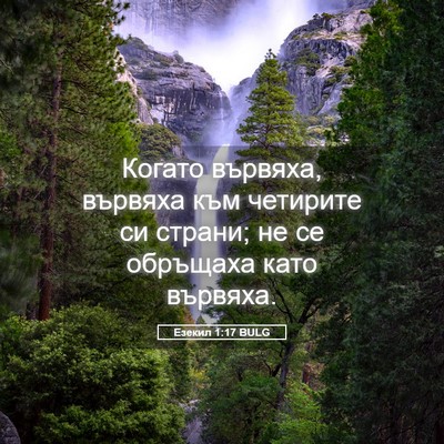 Picture 05 - Езекил 1:17 BULG - Когато вървяха, вървяха - Bible Verse Picture