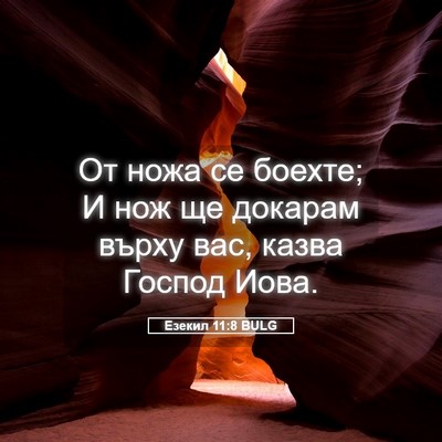 Picture 05 - Езекил 11:8 BULG - От ножа се боехте; И нож ще - Bible Verse Picture