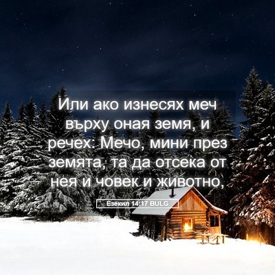 Picture 05 - Езекил 14:17 BULG - Или ако изнесях меч върху - Bible Verse Picture