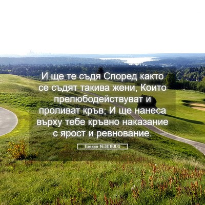 Picture 05 - Езекил 16:38 BULG - И ще те съдя Според както - Bible Verse Picture