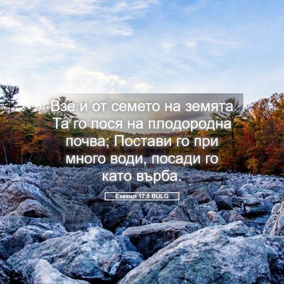 Picture 05 - Езекил 17:5 BULG - Взе и от семето на земята - Bible Verse Picture