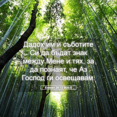 Picture 05 - Езекил 20:12 BULG - Дадох им и съботите Си да - Bible Verse Picture
