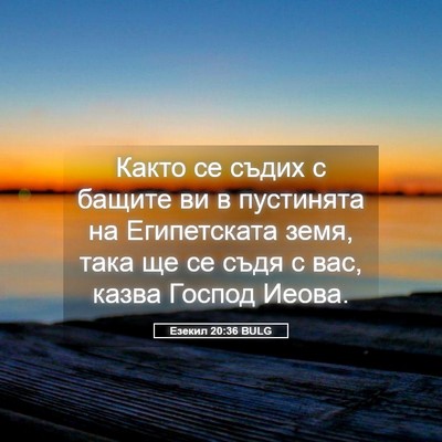 Picture 05 - Езекил 20:36 BULG - Както се съдих с бащите ви - Bible Verse Picture