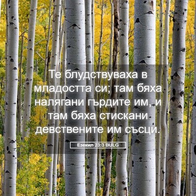 Picture 05 - Езекил 23:3 BULG - Те блудствуваха в - Bible Verse Picture