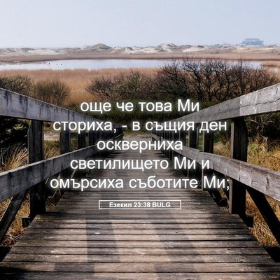 Picture 05 - Езекил 23:38 BULG - още че това Ми сториха, - в - Bible Verse Picture