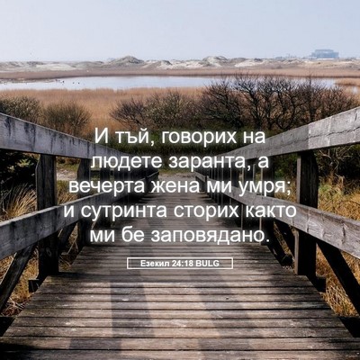 Picture 05 - Езекил 24:18 BULG - И тъй, говорих на людете - Bible Verse Picture