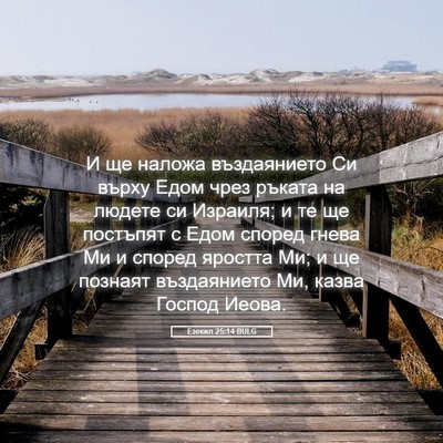 Picture 05 - Езекил 25:14 BULG - И ще наложа въздаянието Си - Bible Verse Picture