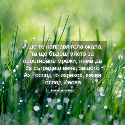 Picture 05 - Езекил 26:14 BULG - И ще те направя гола скала, - Bible Verse Picture