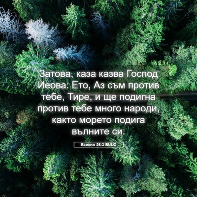 Picture 05 - Езекил 26:3 BULG - Затова, каза казва Господ - Bible Verse Picture