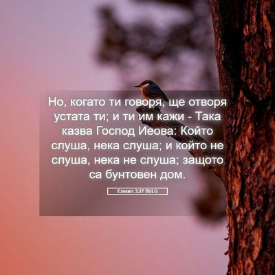 Picture 05 - Езекил 3:27 BULG - Но, когато ти говоря, ще - Bible Verse Picture