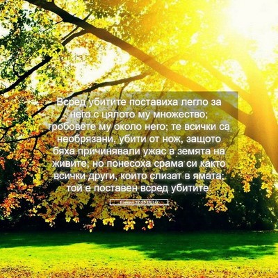 Picture 05 - Езекил 32:25 BULG - Всред убитите поставиха - Bible Verse Picture