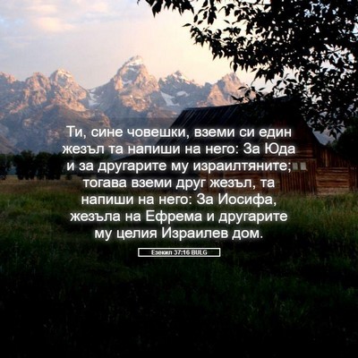 Picture 05 - Езекил 37:16 BULG - Ти, сине човешки, вземи си - Bible Verse Picture