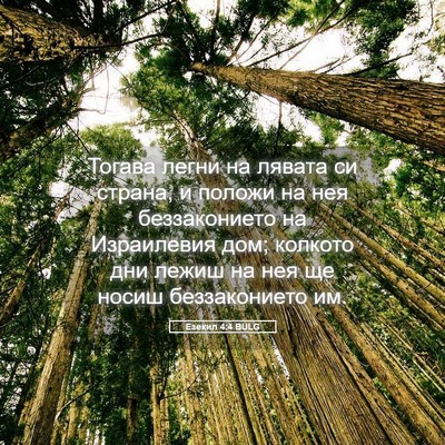 Picture 05 - Езекил 4:4 BULG - Тогава легни на лявата си - Bible Verse Picture