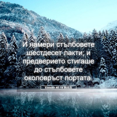 Picture 05 - Езекил 40:14 BULG - И намери стълбовете - Bible Verse Picture