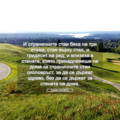 Picture 05 - Езекил 41:6 BULG - И страничните стаи бяха на - Bible Verse Picture