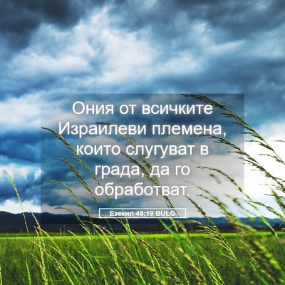 Picture 05 - Езекил 48:19 BULG - Ония от всичките Израилеви - Bible Verse Picture