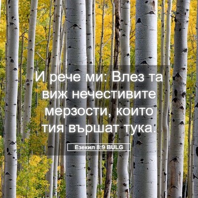 Picture 05 - Езекил 8:9 BULG - И рече ми: Влез та виж - Bible Verse Picture