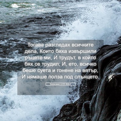 Picture 05 - Еклесиаст 2:11 BULG - Тогава разгледах всичките - Bible Verse Picture