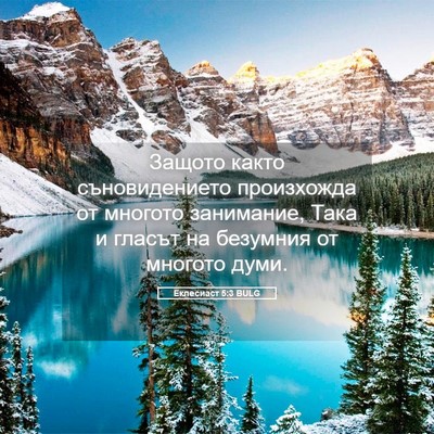 Picture 05 - Еклесиаст 5:3 BULG - Защото както - Bible Verse Picture