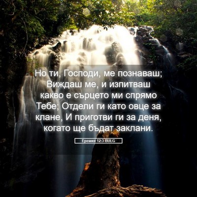 Picture 05 - Еремия 12:3 BULG - Но ти, Господи, ме познаваш; - Bible Verse Picture