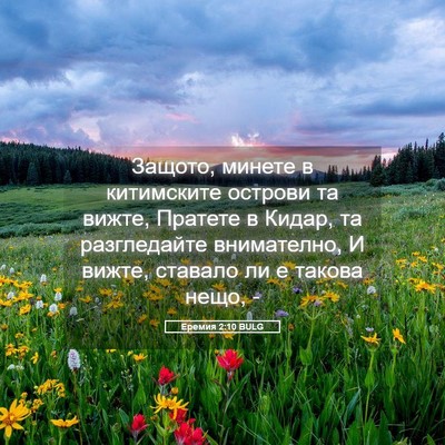 Picture 05 - Еремия 2:10 BULG - Защото, минете в - Bible Verse Picture