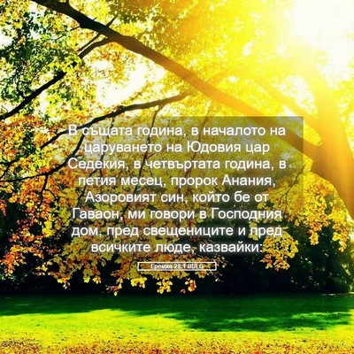 Picture 05 - Еремия 28:1 BULG - В същата година, в началото - Bible Verse Picture